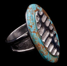 Load image into Gallery viewer, Oval Cabochon with Silver Overlay Ring