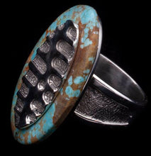 Load image into Gallery viewer, Oval Cabochon with Silver Overlay Ring