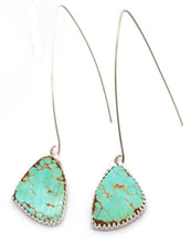 Load image into Gallery viewer, Turquoise with Wolf Cutout Earrings