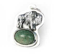 Load image into Gallery viewer, Gem and Buffalo Charm