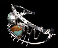 Load image into Gallery viewer, Wire Cuff with Cabochons