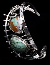 Load image into Gallery viewer, Wire Cuff with Cabochons