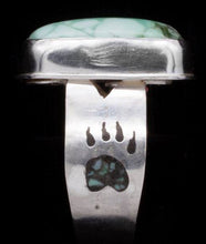 Load image into Gallery viewer, Rectangle Ring with Bear Print Inlay Band