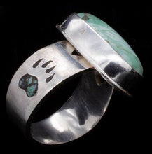 Load image into Gallery viewer, Rectangle Ring with Bear Print Inlay Band