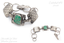 Load image into Gallery viewer, Pattern Rectangles with Cabochon Bracelet