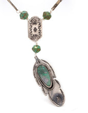 Load image into Gallery viewer, Stamped Feather Necklace