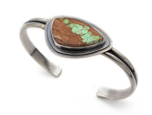 Load image into Gallery viewer, Double Wire Cuff Bracelet with Cabochon