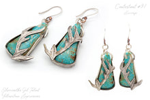 Load image into Gallery viewer, Elk Horn Turquoise Earrings