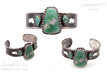 Load image into Gallery viewer, Cuff with Cabochons and Bear Cutout
