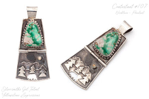 Hinged Mountain Scene Pendant