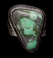 Triangle Ring with Decorative Band