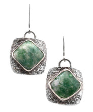 Load image into Gallery viewer, Yellowstone Variscite Dangle Earrings with French hooks
