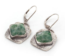 Load image into Gallery viewer, Yellowstone Variscite Dangle Earrings with French hooks
