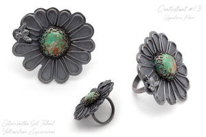 Flower and Bee Signature Ring