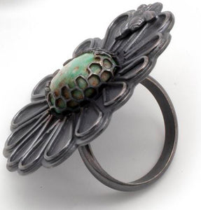 Flower and Bee Signature Ring