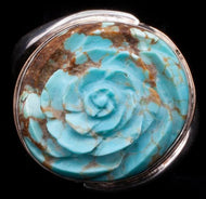 Carved Turquoise Ring