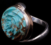 Load image into Gallery viewer, Carved Turquoise Ring
