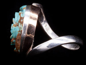 Carved Turquoise Ring