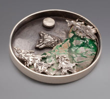 Load image into Gallery viewer, Wolf and Moon Pendant

