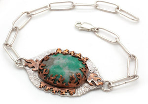 Flame Cabochon Bracelet
