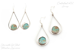 Teardrops with Turquoise Earrings