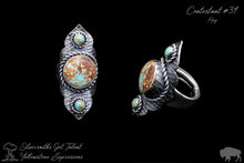 Load image into Gallery viewer, Three Stone Ring with Rope
