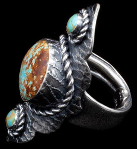 Three Stone Ring with Rope
