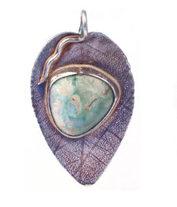 Textured Leaf Charm