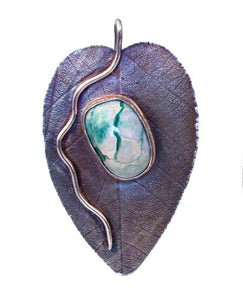 Textured Leaf Pendant