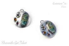 Load image into Gallery viewer, Round Flower and Gemstone Charm
