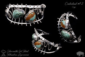Wire Cuff with Cabochons
