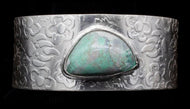 Etched Flower Bear Paw Cuff