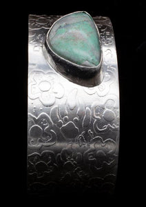 Etched Flower Bear Paw Cuff