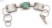 Load image into Gallery viewer, Pattern Rectangles with Cabochon Bracelet
