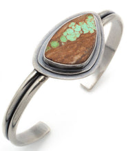 Load image into Gallery viewer, Double Wire Cuff Bracelet with Cabochon
