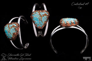 Flame Cabochon Cuff
