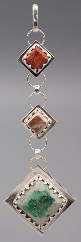 Three Stone Diamond Pendant