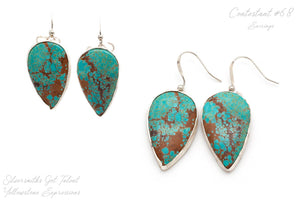 Large Turquoise Leaf Earrings