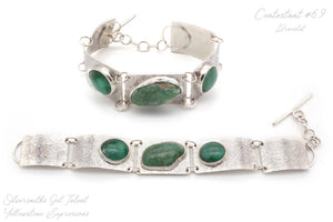 Rectangle Link Bracelet with Cabochons