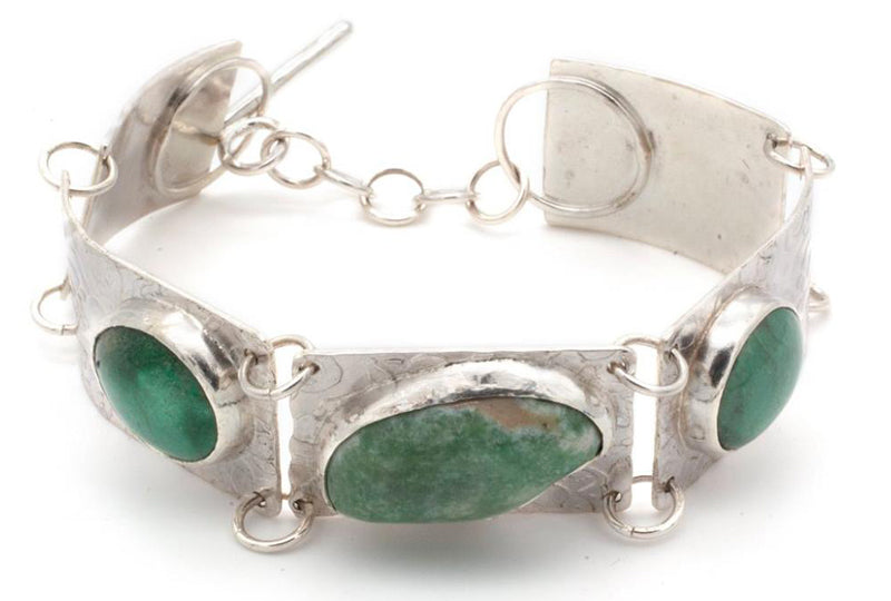 Rectangle Link Bracelet with Cabochons