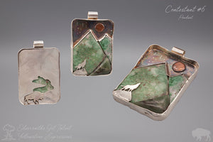Wolf Landscape Scene Pendant