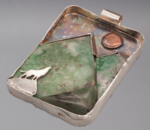 Wolf Landscape Scene Pendant