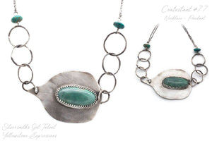 Leaf and Rings Necklace